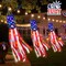 3 Pack 70 Inch Large American Flag Windsock with Lights 4th of July Decorations, Patriotic Fourth of July Outdoor Decor